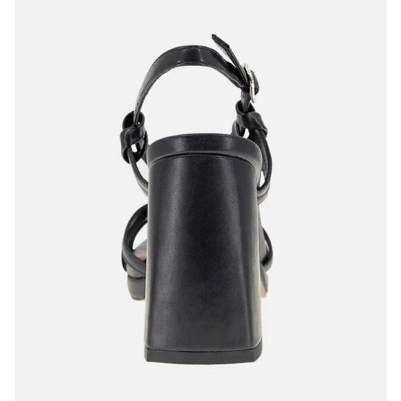 Kensie Leilany Strappy Platform Sandals Black Sz. 8.5M block heels faux leather - Picture 4 of 13